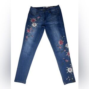 Sandpiper Skinny Jeans with Floral Embroidery